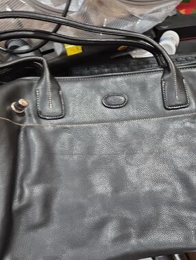 Black Leather Tote Bag